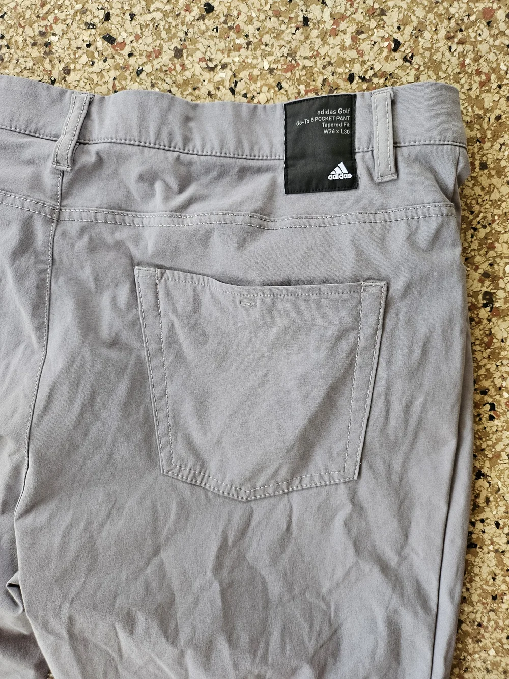 Adidas Go To 5 Pocket Men's Casual Grey Golf Pants Tapered 36x30